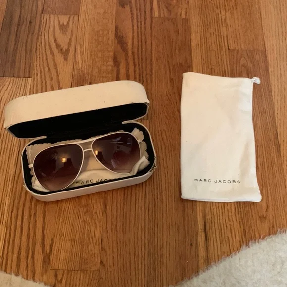 Marc Jacobs White Aviator Sunglasses Marc Jacobs Gradient Aviator Acetate Sunglasses | Neiman Marcus main image 3